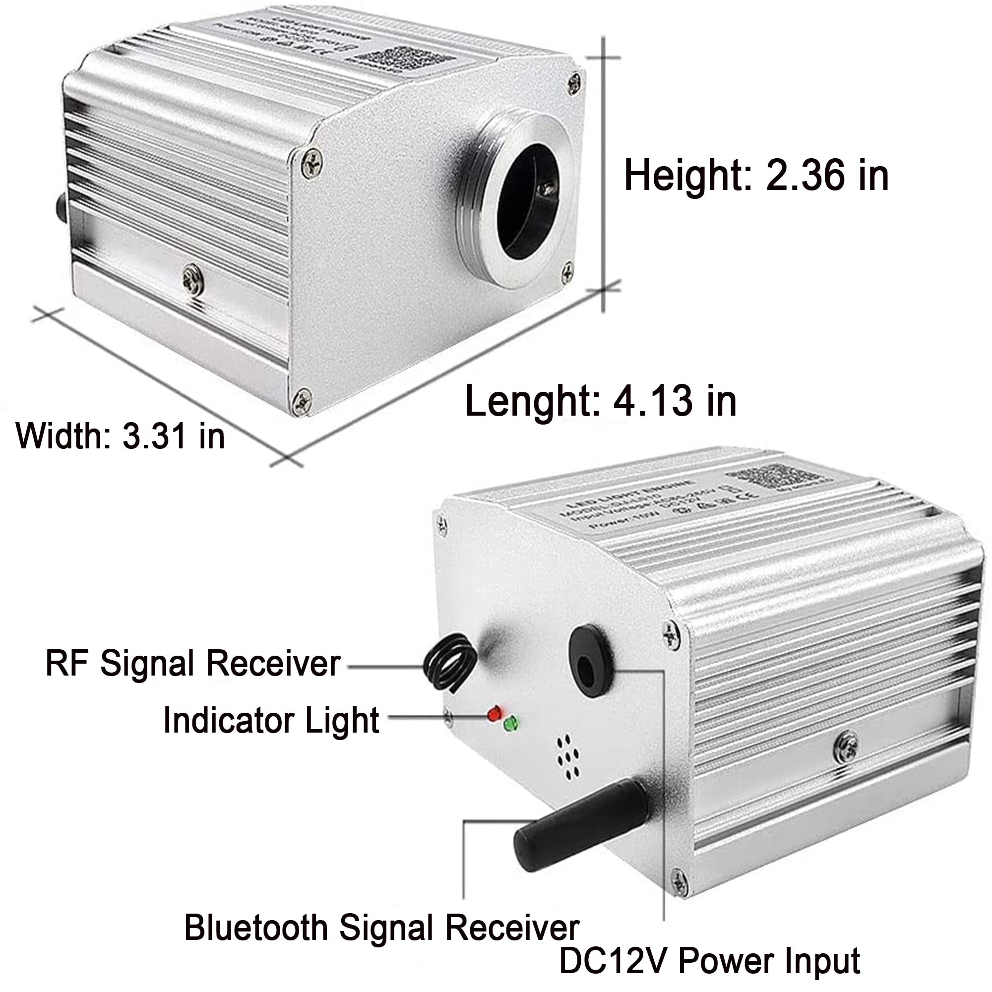 Atokee Starlight Headliner Kit, 10W Twinkle Fiber Optic Light Kit For Car Home Ceiling Use, 295Pcs Of (0.03In+0.04In+0.06In)*9.8Ft Car Interior Roof Star Lights With App/Remote Music Control